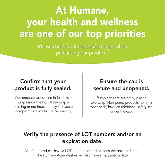 humane Benzoyl Peroxide Acne Body Wash - 10% Maximum-Strength Face, Skin, Butt, and Back Acne Treatment - 16 Fl Oz - Dermatologist-Tested Non-Foaming Acne Face Wash Cleanser - Vegan, Cruelty-Free