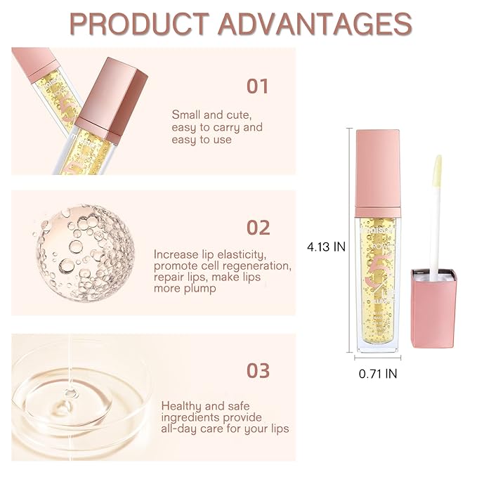 CAHIUYOA 2PCS Lip Plumper Gloss Plumping