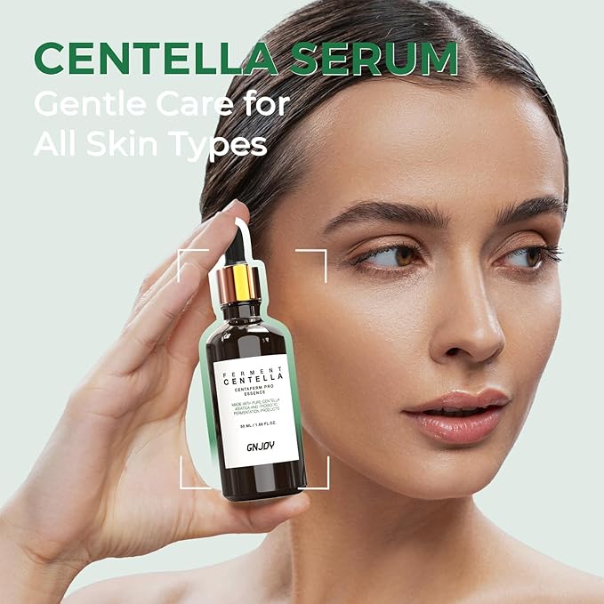 Centella Serum, Face Hydrating Fermented Centella Asiatica Serum, Soothing, Barrier Repair, Firming, Revitalize Glowing Centella Ampoule Facial Moisturizer with Ceramide NP, for All Skin (50ml)