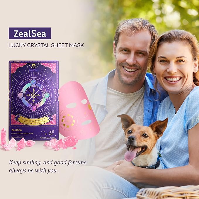 Zealsea Face Masks Skincare, Collagen Face Mask for Anti Aging, Hydrating Face Masks, Astaxanthin Q10 Face Mask for Antioxidant, Magic All-in-one Sheet Mask, Self Care Gift for at Home Spa Party 6pack