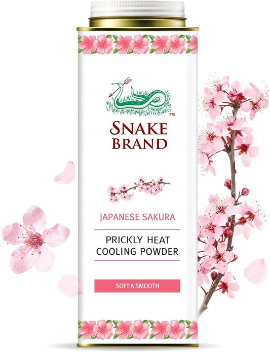 Snake Brand Prickly Heat Cooling Powder for Everyday / 280g) 9 Oz