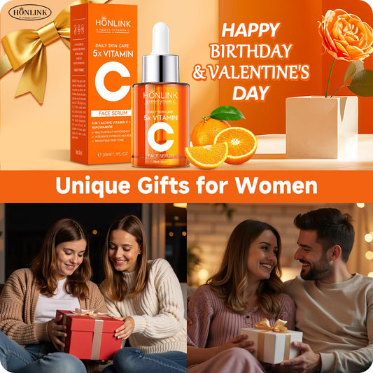 HONLINK Vitamin C Gloss Serum korean - Stabilized Complex with Hyaluronic Acid & Centella Dull Facial Skin,Uneven Tone,Fine Lines,Pores, Dry Skin,TK Popular Skincare,Unique Gift for Women