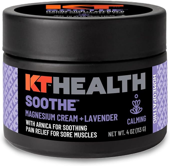KT Health, Magnesium Cream, Soothe - Soothing Aromatherapy & Calming Pain Relief