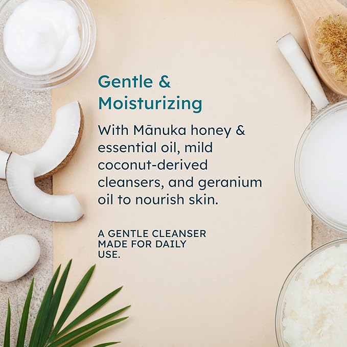 Manuka Honey Body Wash (7 Oz) - Moisturizing Skin Care Body Soap with Manuka Honey & Oil for Acne, Dry, or Sensitive Skin - Moisturizing Travel Size Shower Gel for Women & Men