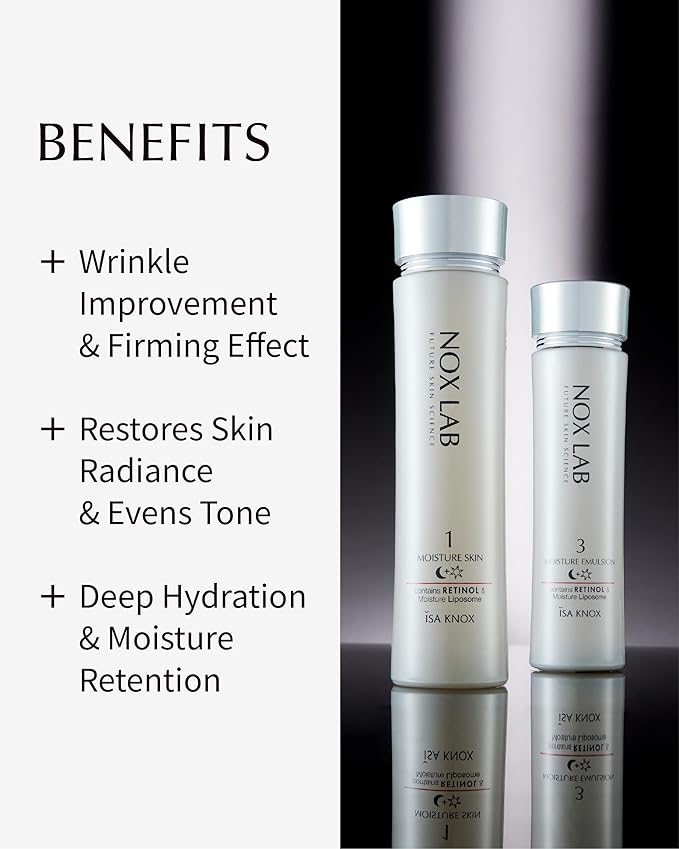 ISA KNOX Nox Lab Smart Edition Set (13.38 fl oz, Duo Set) - Korean Skincare, Anti-Aging, Hydrating & Firming Set for Wrinkle Care. with Smart Retino Formula, Retinol, Moisture Liposome