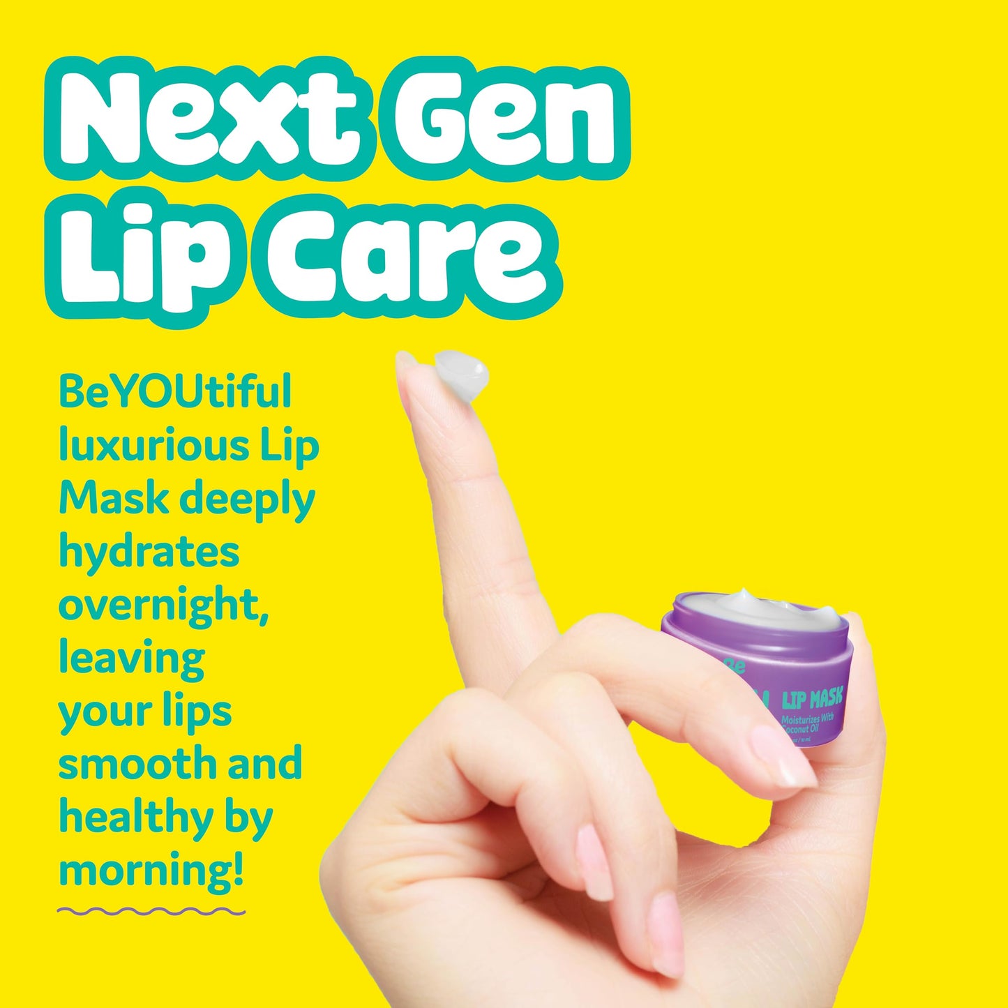 Lip Masks Set by BeYOUtiful, Hydrating Lip Balm Treatment for Dry, Chapped Lips, Lip Gloss for Girls and Boys, Skin Care for Teens, 2pc, 0.3oz Each