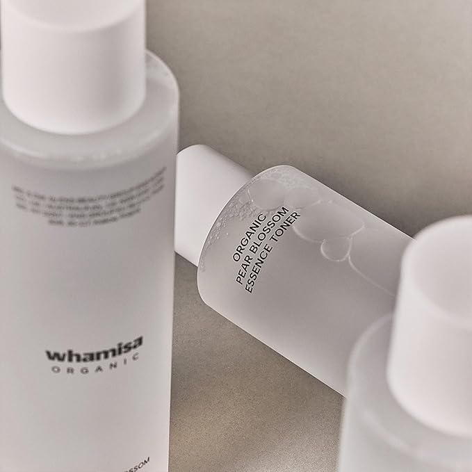 Whamisa Organic Pear Blossom Essence Toner, Fermented Postbiotic Formula for Radiant Skin, Facial Toner, Revitalizing, Hydrating, Moisturizing (160ml)
