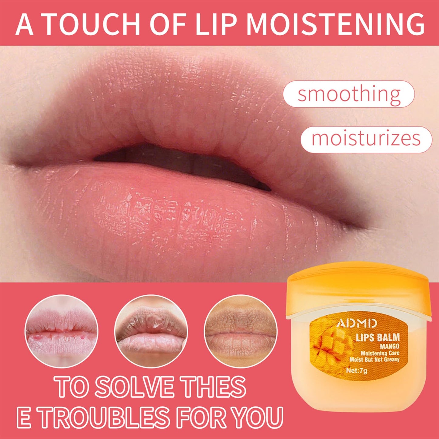 8 Pack Lip Mask Nourish and Hydrate Lip Mask Moisturizing Fruit Flavor Lip balm Set for Dry Cracked Lips Overnight Lip Treatment Reduce Lip Lines