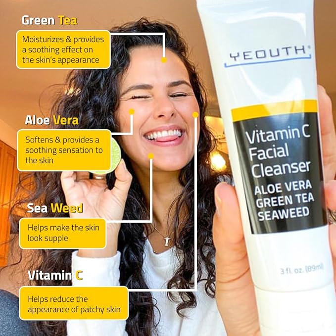 YEOUTH Vitamin C Cleanser for Face Wash 3 fl oz