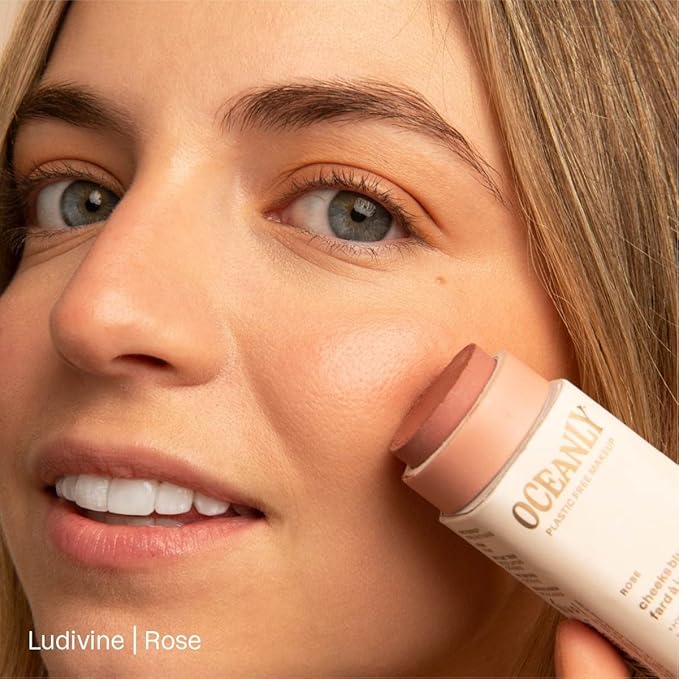 ATTITUDE Oceanly Lightweight Blush Stick, Titanium Dioxide-Free, EWG