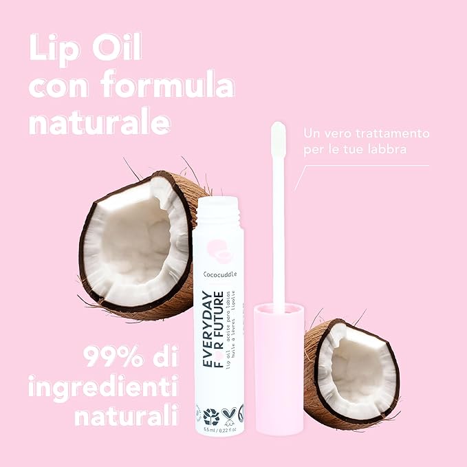 Coconut Lip Oil | Clear Transparent Moisturizing