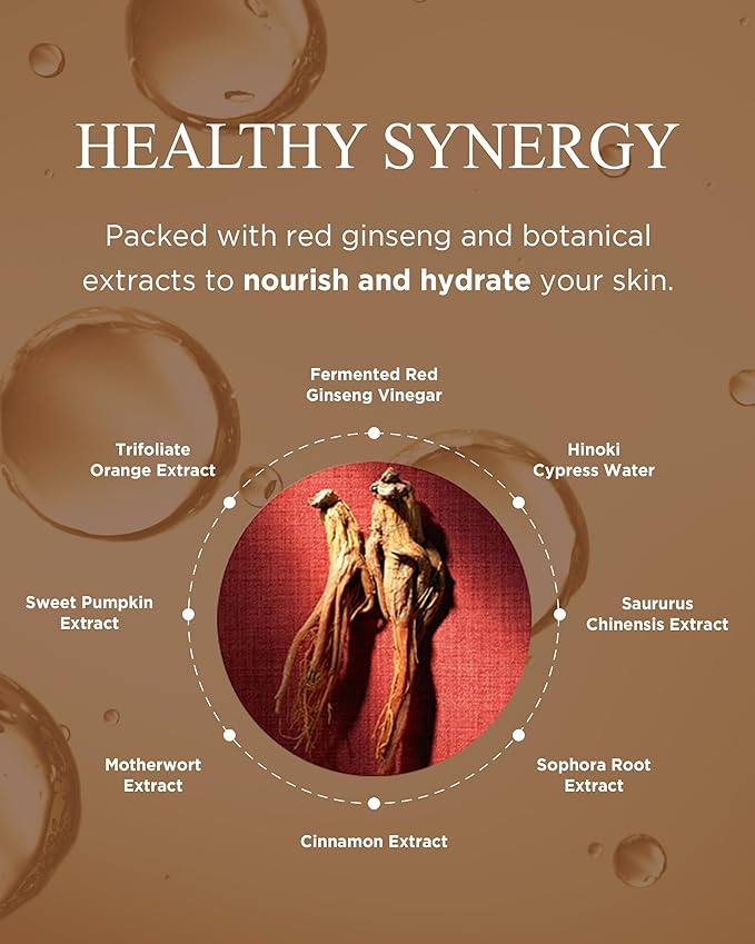 Bonyongo Red Ginseng Vinegar Skin Toner – Refreshing & Moisturizing Face Toner for Smooth, Youthful Skin - with Fermented Red Ginseng - Korean Skincare, 5.07 fl.oz.
