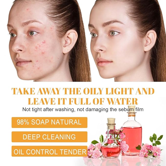 Turmeric Face Wash with Brush, Turmeric Foaming Facial Cleanser for All Skin Types, 3.38 Fl Oz/pcs, 2 Pack