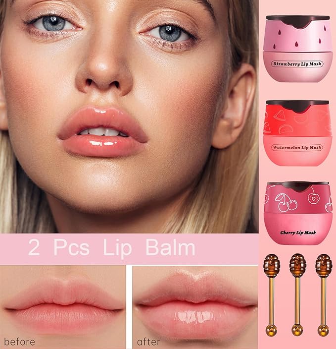 3PCS Bee Lip Balm Honey Pot,