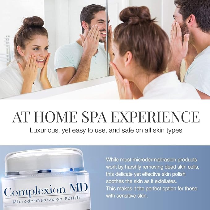 Exfoliating Face Scrub (1.69 oz) - Aquallure Apple Stem Cell Rejuvenating Serum (1 oz) - Anti Aging - Pore Refining Microdermabrasion - Green Tea, Peptides & Hyaluronic Acid (2 items)