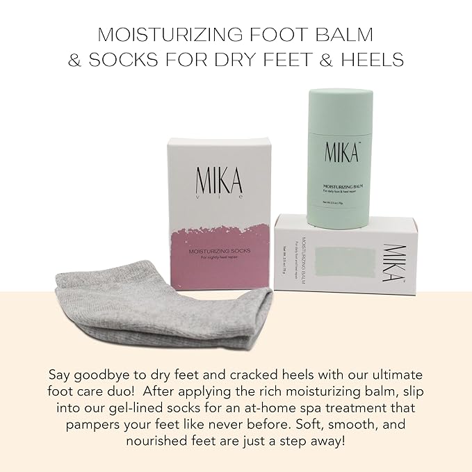 Foot Balm & Foot Socks | Moisturizer for Dry Cracked Feet, Urea Cream & Feet Moisturizer, It Softens & Exfoliates Skin