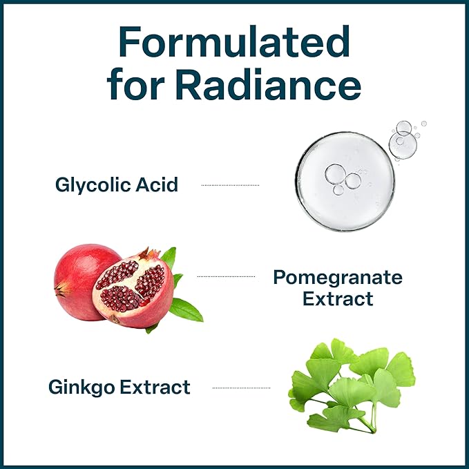 QRxLabs Glycolic Acid Toner AHA with Witch Hazel - 6 fl Oz - Exfoliating Face Toner with Pomegranate & Ginkgo Extracts - Hydrating Anti-Aging Treatment