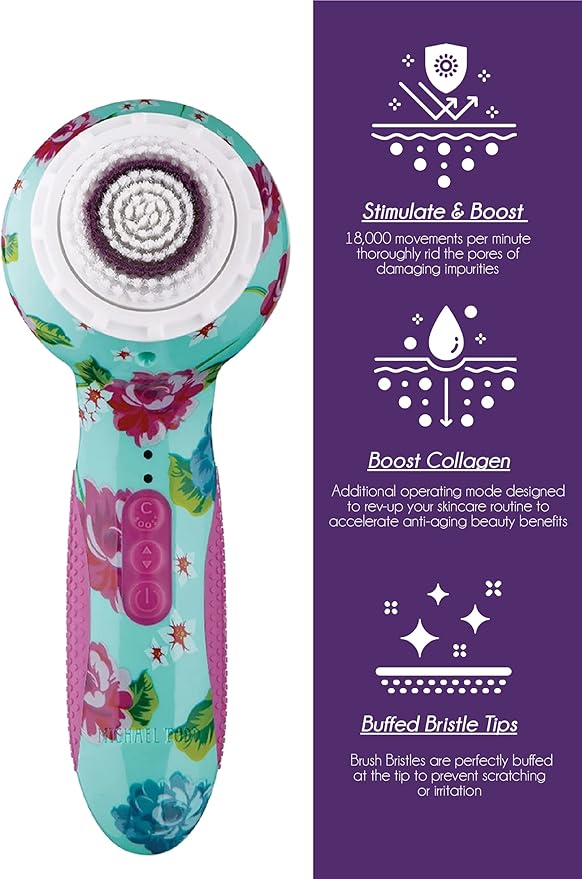 Michael Todd Beauty - Soniclear Elite - Facial Cleansing Brush System - 6-Speeds - Face Cleansing Brush & Exfoliating Body Scrubber