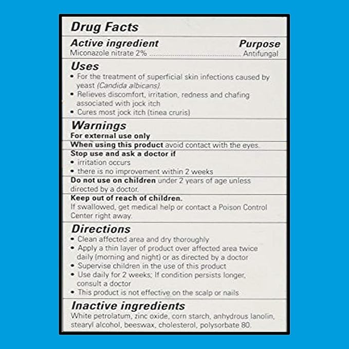 Triple Paste AF Anti Fungal Ointment for Skin Treats Most Athletes Foot and Ringworm - 2% Miconazole Antifungal Cream - 2 Oz Tube (Packaging May Vary)