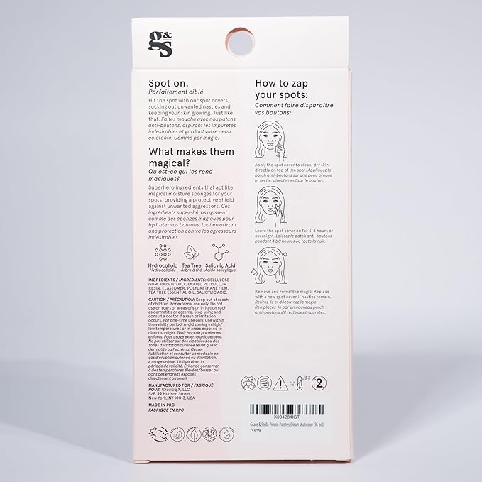 grace & stella Award Winning Pore Strip - Pimple Patches for Face - Heart Hydrocolloid Zit Stickers that Help Soothe & Conceal Breakouts - Cute Patches - Dermatologist-Tested Vegan (Heart, 36 Count)