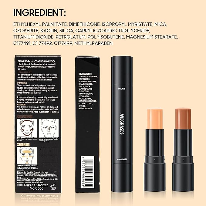 2023 Upgrade Contour Stick, 2 Colors Double-end Contour Stick,