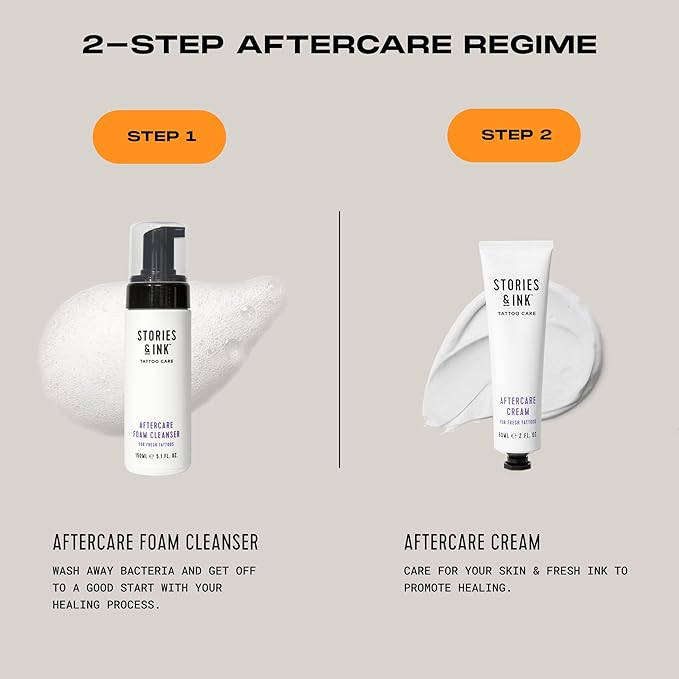 Stories & Ink Tattoo Care | AFTERCARE CREAM for fresh tattoos - Soothes Freshly Tattooed Skin, Visibly Calms Itchy or Irritated Skin, Fragrance-Free, Vegan & Cruelty-Free, 60 mL / 2 Fl Oz