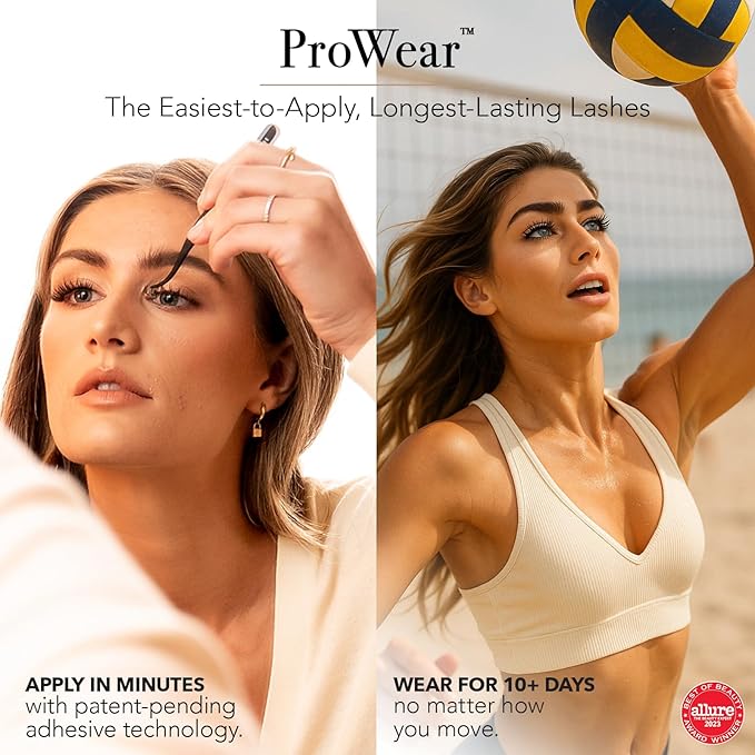 Pro Lash Starter Kit | Professionally Styled Lashes at Home | Waterproof | Lasts up to 10 Days with ProLock Adhesive System | 3 Sets of Lashes (Classic Luxe Wispy No.15)