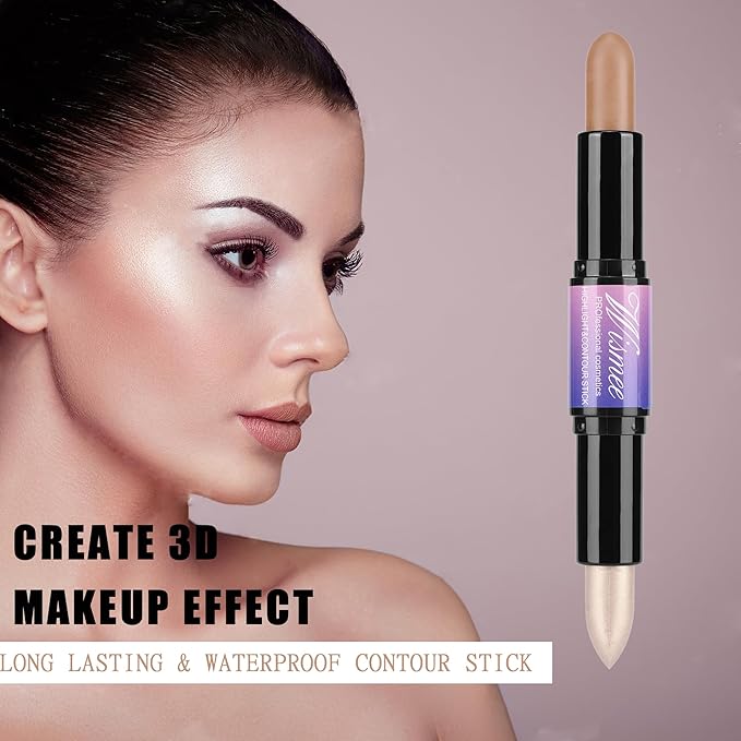 Dual-Ended Highlight & Contour Stick, Shimmer Cream Powder