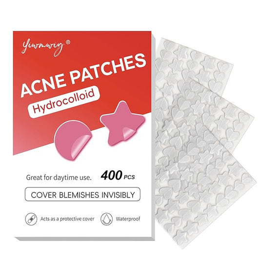 Clear Pimple Patches for Face 3 Size 400 Counts, Hydrocolloid Cute Star Acne Patches for Covering Zits and Blemishes, Zit Patches Spot Stickers Salicylic Acid,Tea Tree Oil, Pimple Popper Tool Kit