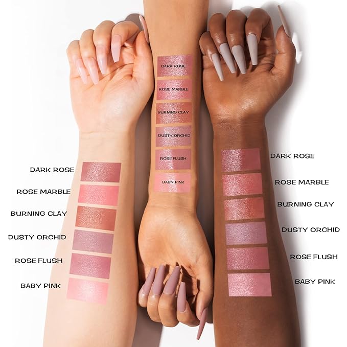 FOCALLURE Cream Blush Makeup,Buildable Blush Stick for Cheeks,Matte Stick,DARK ROSE