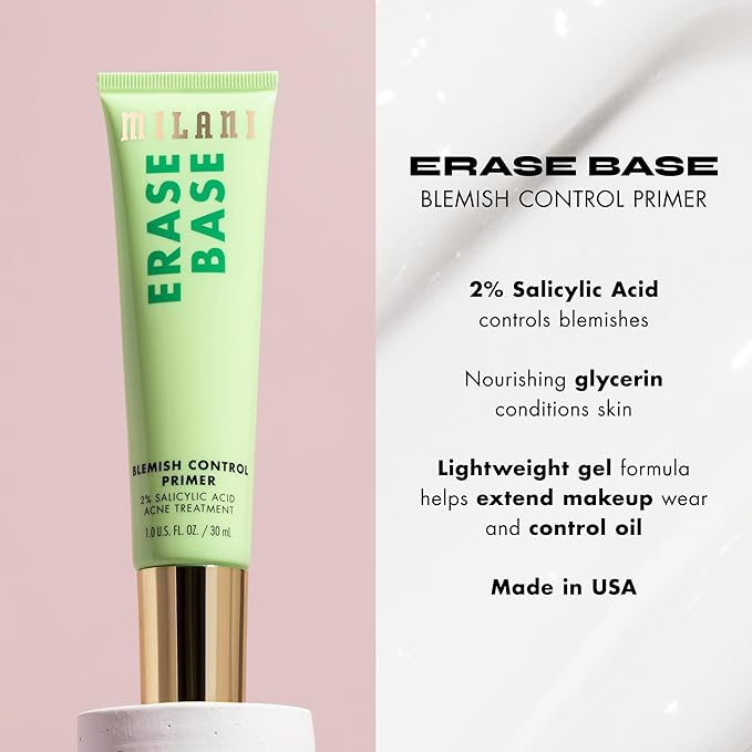 Milani Face Primer for Makeup (Blemish Control, 1.0 Fl. Oz)