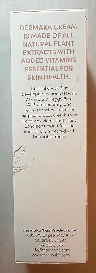 Dermaka All-Natural Cream 4 oz – Moisturizing Lotion with Arnica, Green Tea, Chamomile & Vitamin E – Hydrating, Fast-Absorbing & Non-Greasy Formula for Healthy-Looking Skin