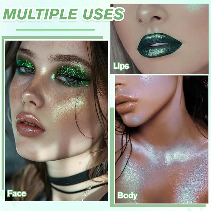 Highlighter Makeup Palette, Long Lasting New Formula, Dazzling Dazzling Shimmer