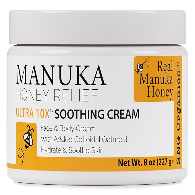 Super Natural Goods Manuka Honey Cream (8oz) – Hydrating Lotion for All Skin Types Suitable for Kids and Adults | Moisturizing Body Cream with Real Manuka Honey Aloe Vera Juice and Cocoa Butter