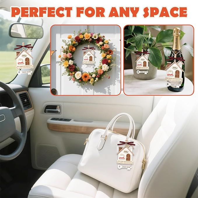 2025 New Home Ornament - Wooden Housewarming Gift for Homeowners, Couples & Friends - New Home New Beginning First Christmas House Ornament