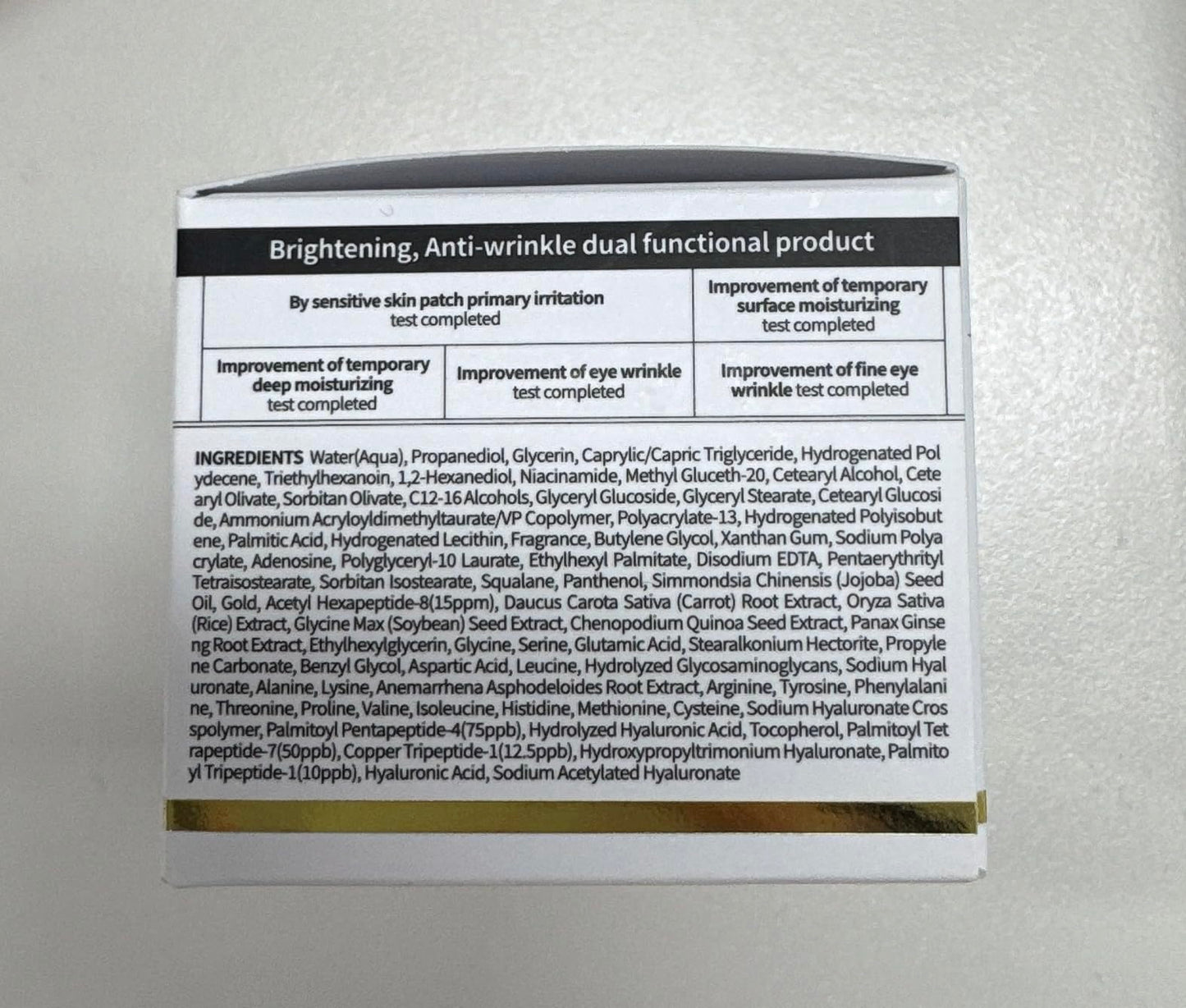 bom COSMETICS Peptide Power Cream 1.76 Fl Oz, Daily Moisturizing Cream with Peptide and 99% Pure Gold for Hydration, Collagen Support to improve Skin Texture, Skin Barrier Care, Korean Skincare