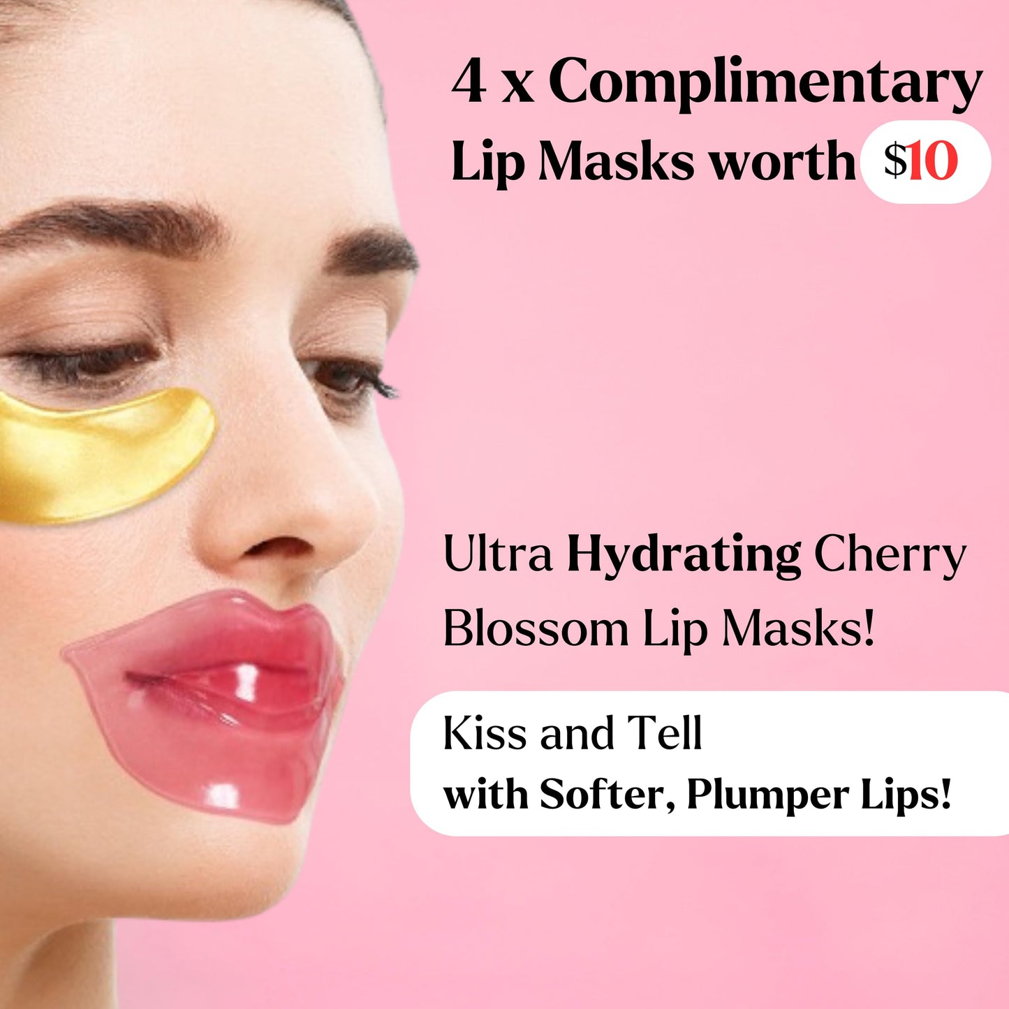 Under Eye Patches For Puffy Eyes (40 Sets) With Bonus Lip Masks - Under Eye Patches for Dark Circles and Puffiness - Under Eye Mask Treatment - Hydrating 4 Flavors Eye Masks - Reduce Dark Circles