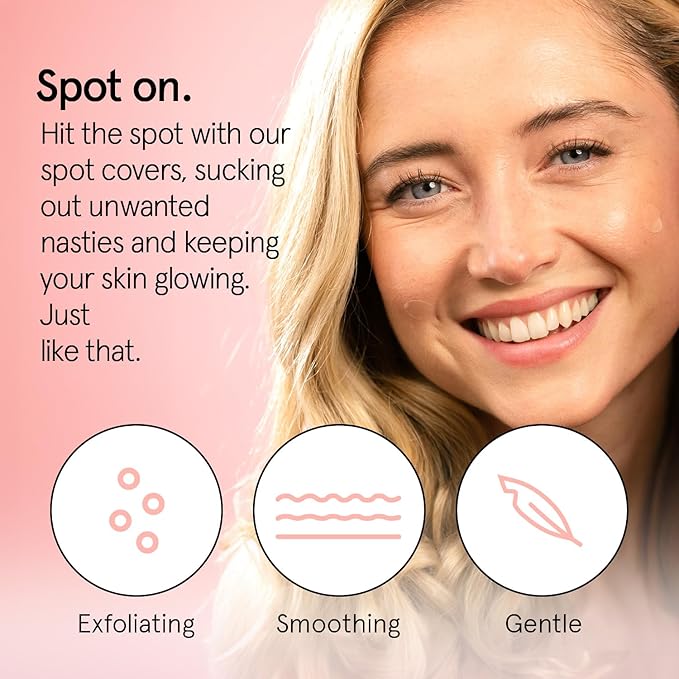 grace & stella Award Winning Pore Strip - Pimple Patches for Face - Hydrocolloid Acne Patches for Shrinking Zits, Breakouts - Spot Stickers - Dermatologist-Tested, Vegan (Invisible, 36 Count)