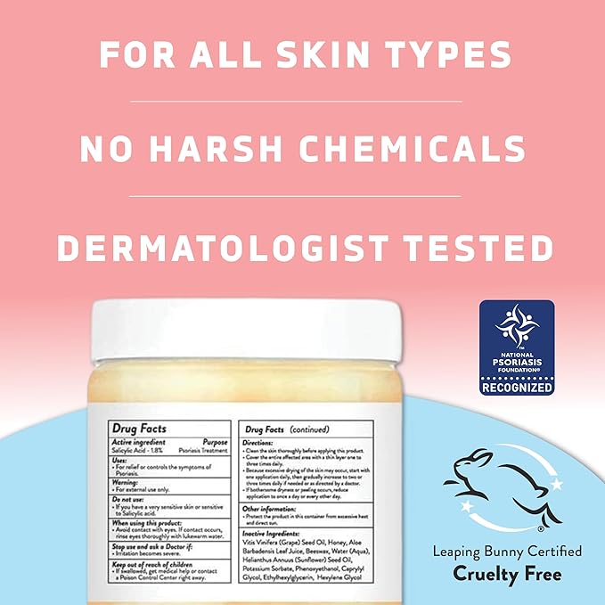 Skin-Renewing Cream - Eczema & Seborrheic Dermatitis Cream - Psoriasis Treatment for Skin, Redness & Itch Relief (4oz)