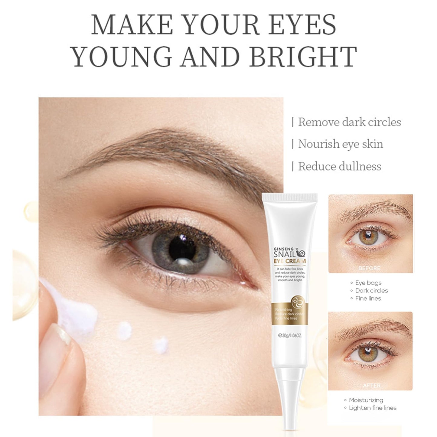 6PCS Snail Mucin Korean Skin Care Sets & Kits, Snail Gift for Women, Snail Mucin Serum, Eye Cream, Snail Cream, Cleanser, Sleep Mask, High Firming & Enhance Skin Elasticity, Anti-aging, Hydrating