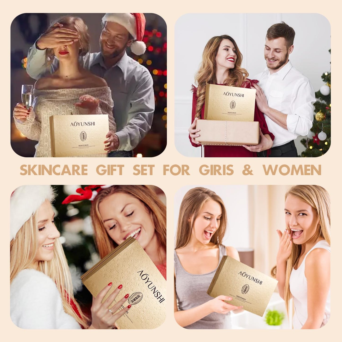 Luxurious Hydrating Skincare Gift Set with Cordyceps Extract - Includes Face Cleanser, Balm, Eye Cream, and 4-Piece Essence Set (Water, Serum, Emulsion, Cream)