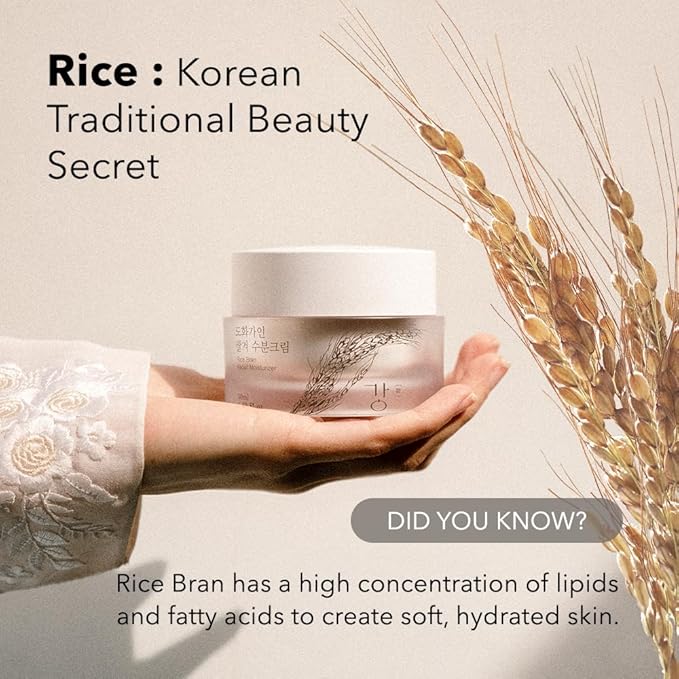 Rice Bran Facial Moisturizer | Deeply Hydrating & Gentle Soothing for Sensitive, Dry Skin | Product of Korea - 1.69 fl. oz