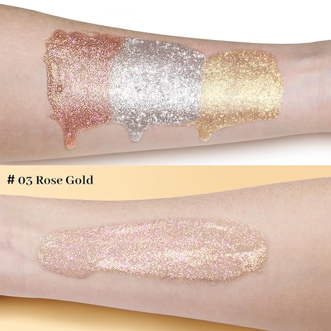 UCANBE Hydrating Body Glitter Dewy Highlighter Makeup Luminizer - 03)