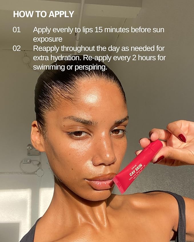 Cay Skin Isle Lip Balm SPF 30 – High Shine, Hydrating + Sheer Lip Gloss in Vanilla Brown Sugar Flavor – Formulated with Natural Ingredients for All Skin Tones – Bad Gyal Berry