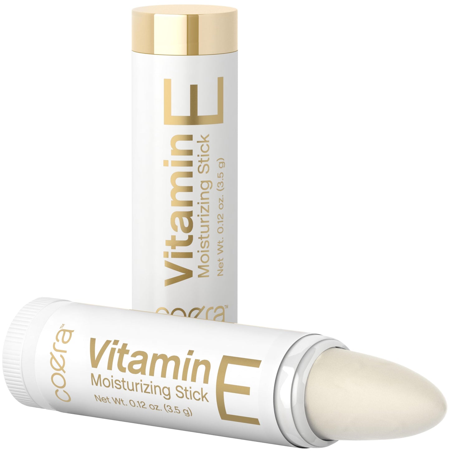 Coera Vitamin E Moisturizing Stick for Lips | .12 oz (2 Pack) | Hydrating & Nourishing Moisturizer | Free of Parabens, SLS & Fragrances