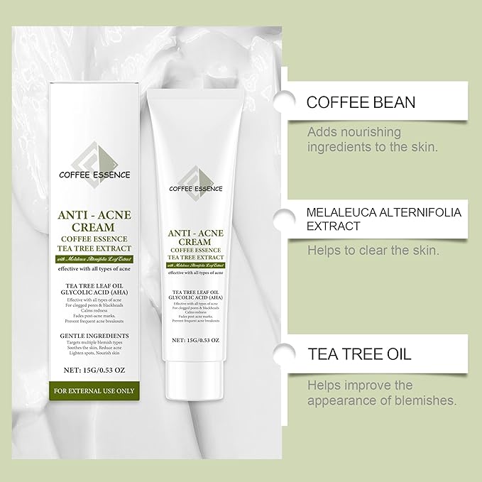 Acne Cream for Face – 15g Oil Balancing Pimple, Helps Reduce Breakouts for Oily & Blemish-Prone Skin, Gentle Daily Moisturizer for Teens & Adults (Unisex, Cruelty-Free)