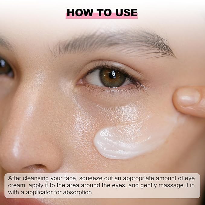 Firming Eye Cream for Dark Circles & Wrinkles, Under Eye Cream with Dendrobium Nobile Extract, Hyaluronic Acid & Peptides | Anti-Aging Eye Treatment, Under Eye Bag Cream & 24H Hydration, 0.5 oz