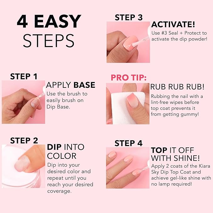 Kiara Sky Long Lasting Nail Dip Powder Pink , Bee-My-Kini 1 oz