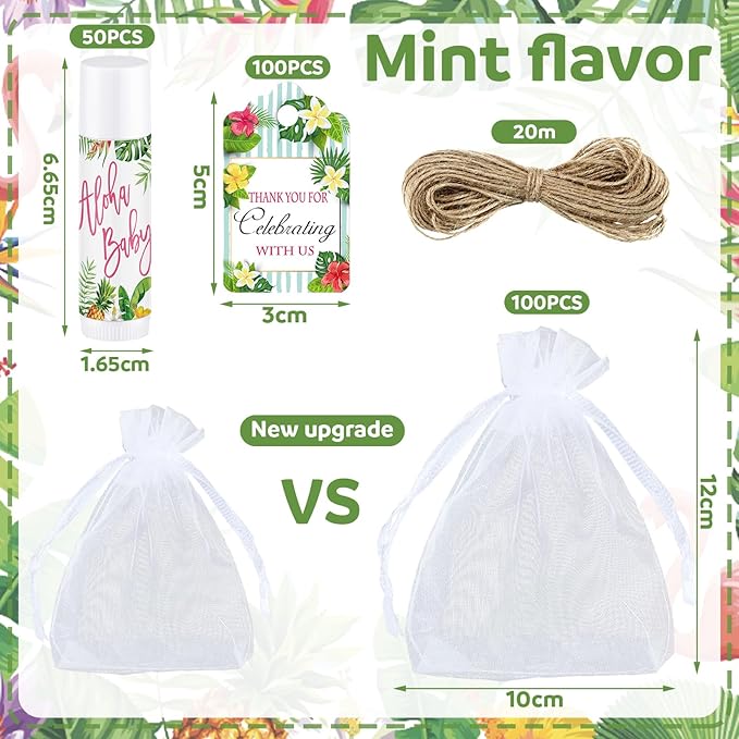 Demissle 50 Pcs Baby Shower Lip (Tropical)