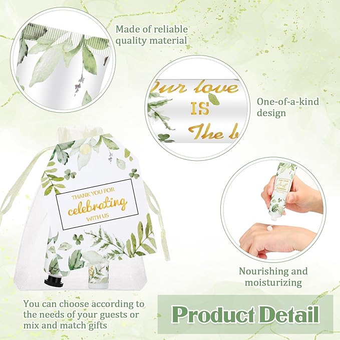 25 Set Wedding Lip Balms and Wedding(Greenery)